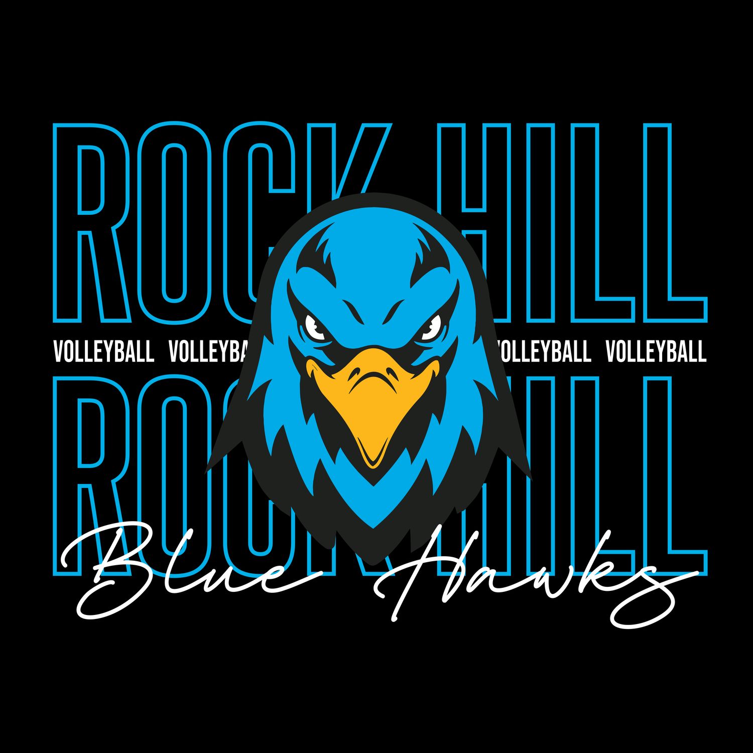 Rock Hill Volleyball - STACKED LOGO