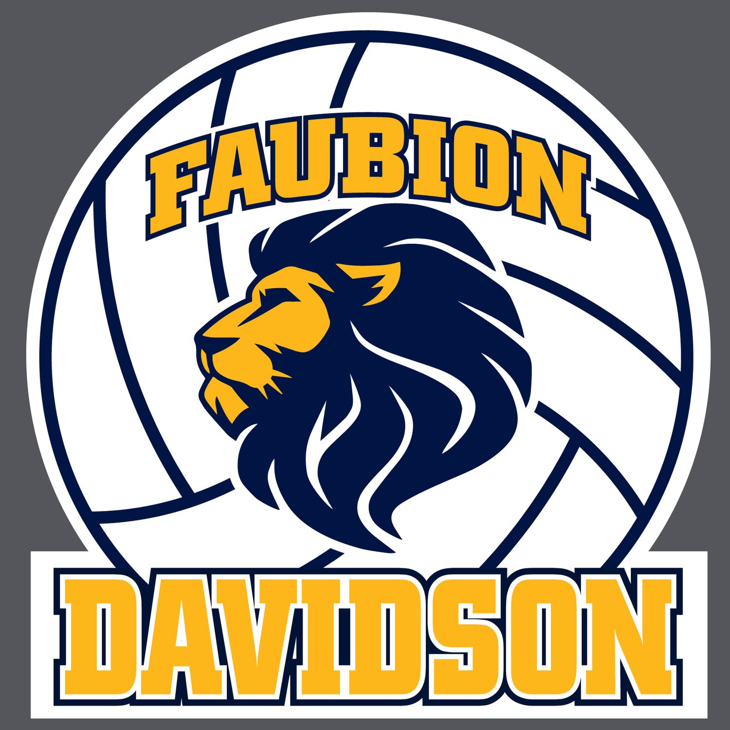 Faubion Lions - Volleyball Yard Sign