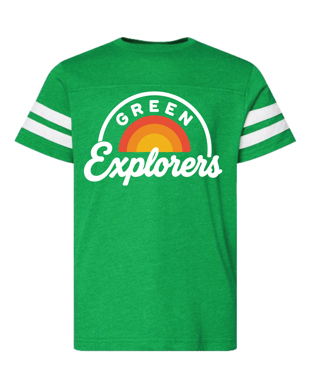 Green Explorers - RAINBOW, Garment Color: Heather Green / White - 6937/6137