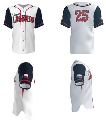 Texas Legends - WHITE FULL-BUTTON JERSEY