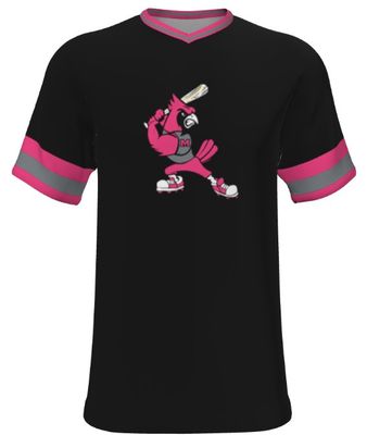 Cardinals - Qualls - BLACK/PINK GAME JERSEY