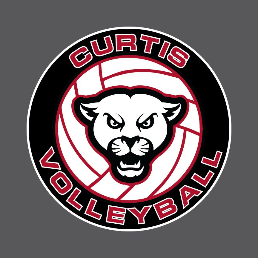 Curtis Cougars - VOLLEYBALL WINDOW DECAL