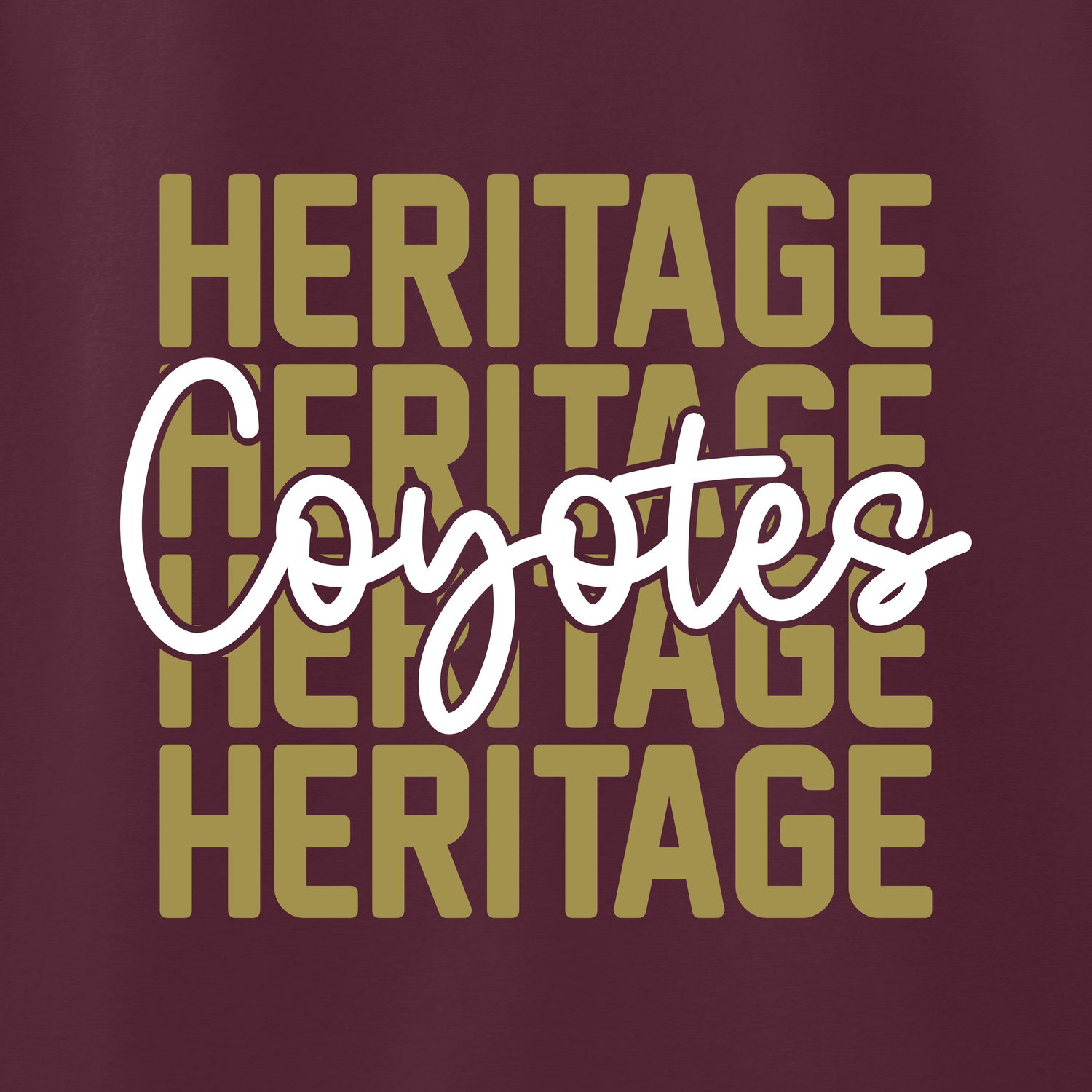 Heritage Coyotes - STACKED SCRIPT