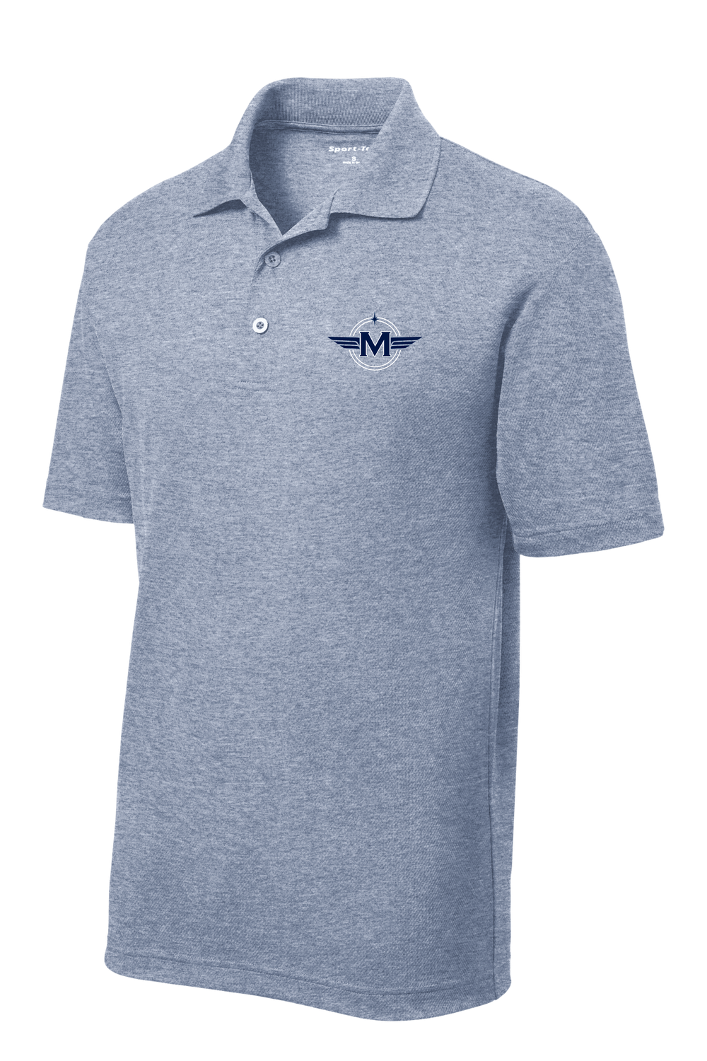 MISD Aviation - EMBROIDERED POLO, Garment Color: True Navy Heather
