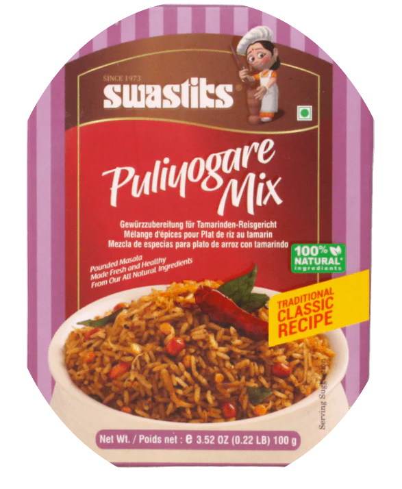 SWASTIK Puliyogara Mix Masala - 100g | Buy at village-groceries.com | Indian Groceries in Germany