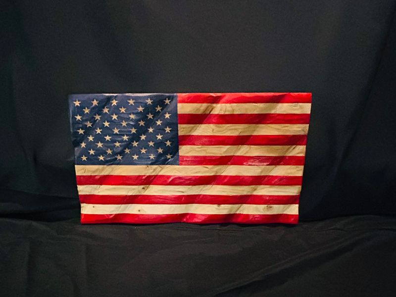 Rustic Waving American Flag (Small)