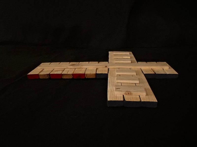 Handcrafted Torched Rustic American Cross (Medium)