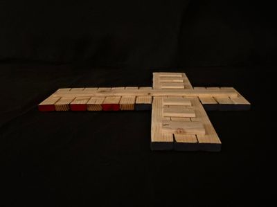 Handcrafted Torched Rustic American Cross (Medium)