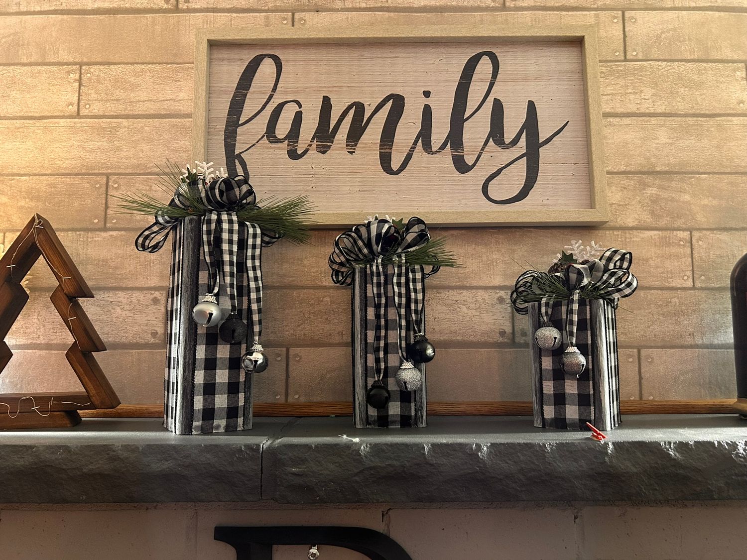 CHRISTMAS PRESENT -BUFFALO CHECK SET OF 3