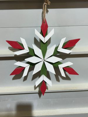 Small Rustic Wood Snowflake