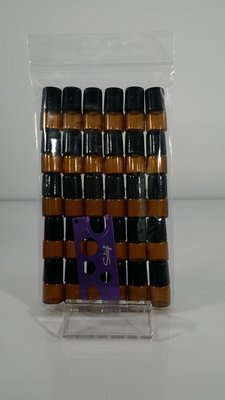1/3 DRAM AMBER GLASS ROLL-ON W/STAINLESS STEEL BALL 30PK + KEY TOOL KIT