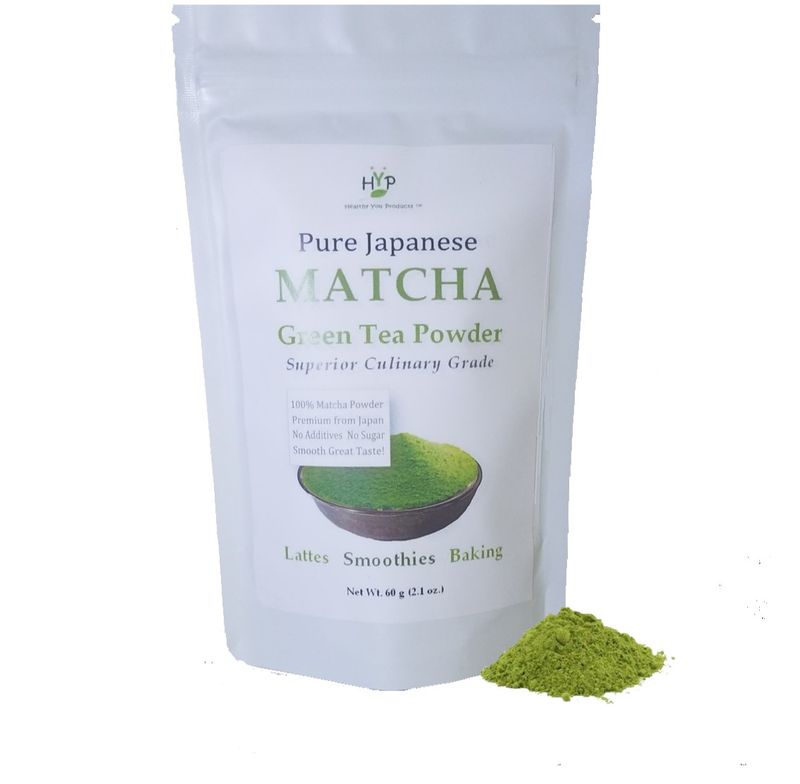 MATCHA GREEN TEA POWDER - Organic Japanese Exceptional Quality - 60 grams – Potent EGCG Anti oxidants - Relaxed Energy, Focus, Metabolism Boost