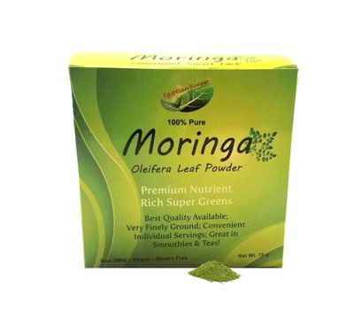 ORGANIC MORINGA Leaf Powder SMART PACK - No additives, Vegan, Non GMO - 35 ready to use single svgs