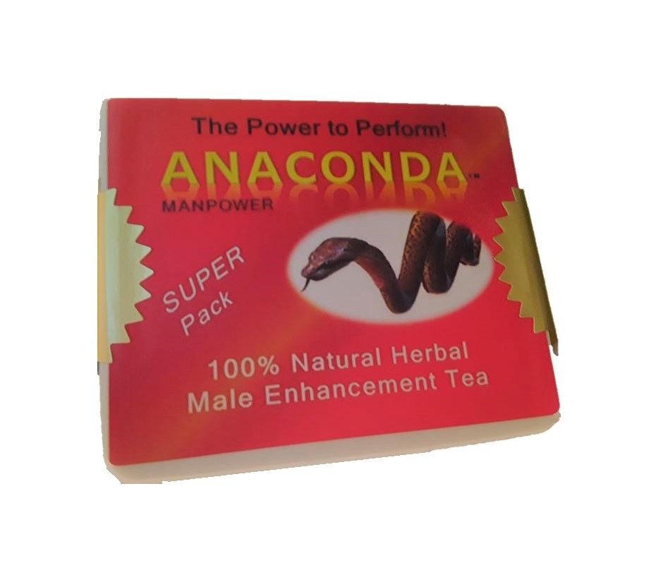 ANACONDA Manpower Herbal Tea Powder – SUPER PACK. 100% Natural to Nourish Adult Male Virility, Staying Power, Stamina - 24 servings