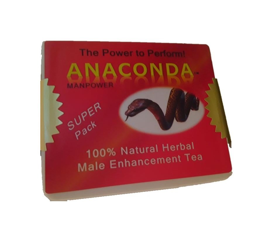 MALE HERBAL ENHANCEMENT Anaconda Manpower Herbal Supplement Tea SUPER PK 24 servings (100