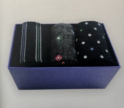 Herren Socken Ringel-Punkte, Dreierpack in Box Herren Socken Ringel-Punkte, Dreierpack in Box