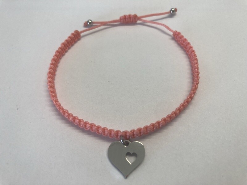 Makramee Armband, Edelstahl Anhänger Makramee Armband, Edelstahl Anhänger
