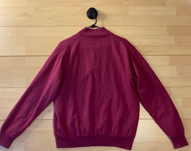 Peter Millar Quarter Zip Sweater, 100% Merino Wool, Warm, Size M, Burgundy Peter Millar Sweater, Medium Peter Millar Sweater, 