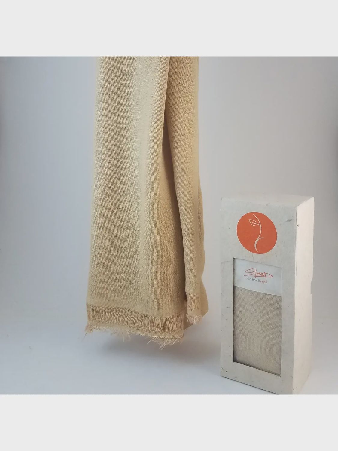 Hemp Scarf-Beige
