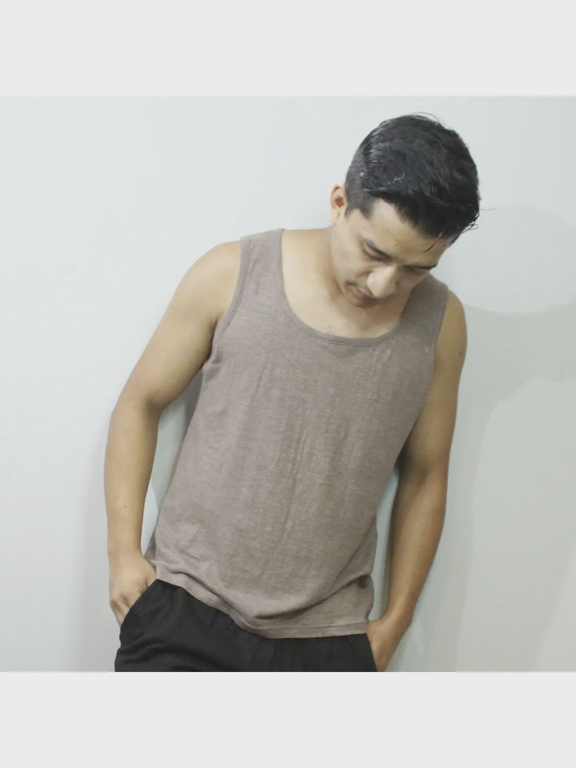 Hemp Tank Top-Brown
