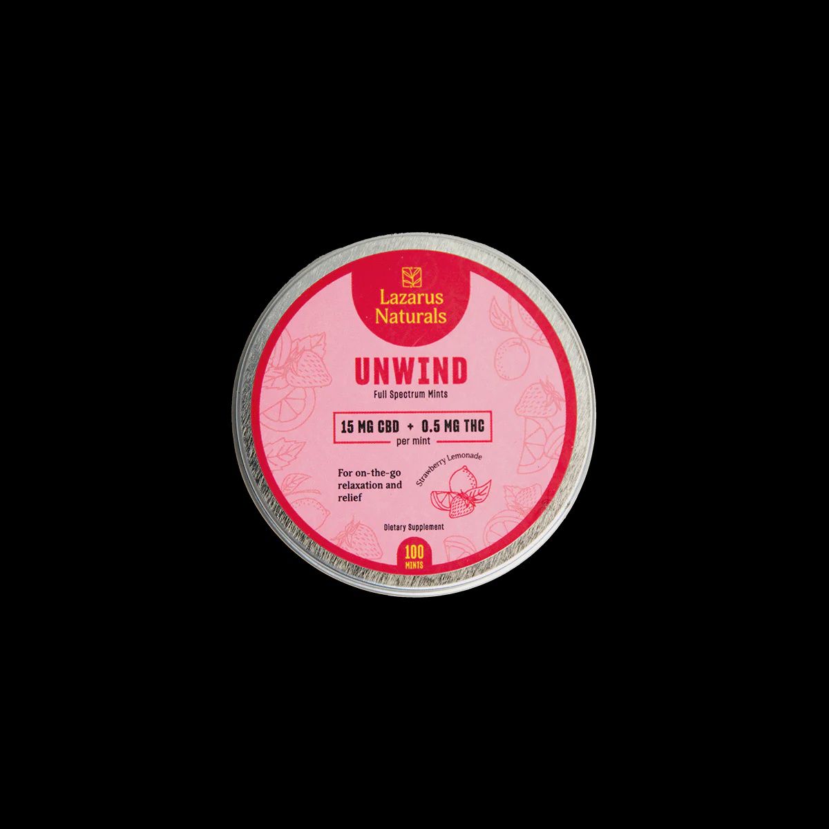 Unwind Strawberry Lemonade 15mg cbd-100 count