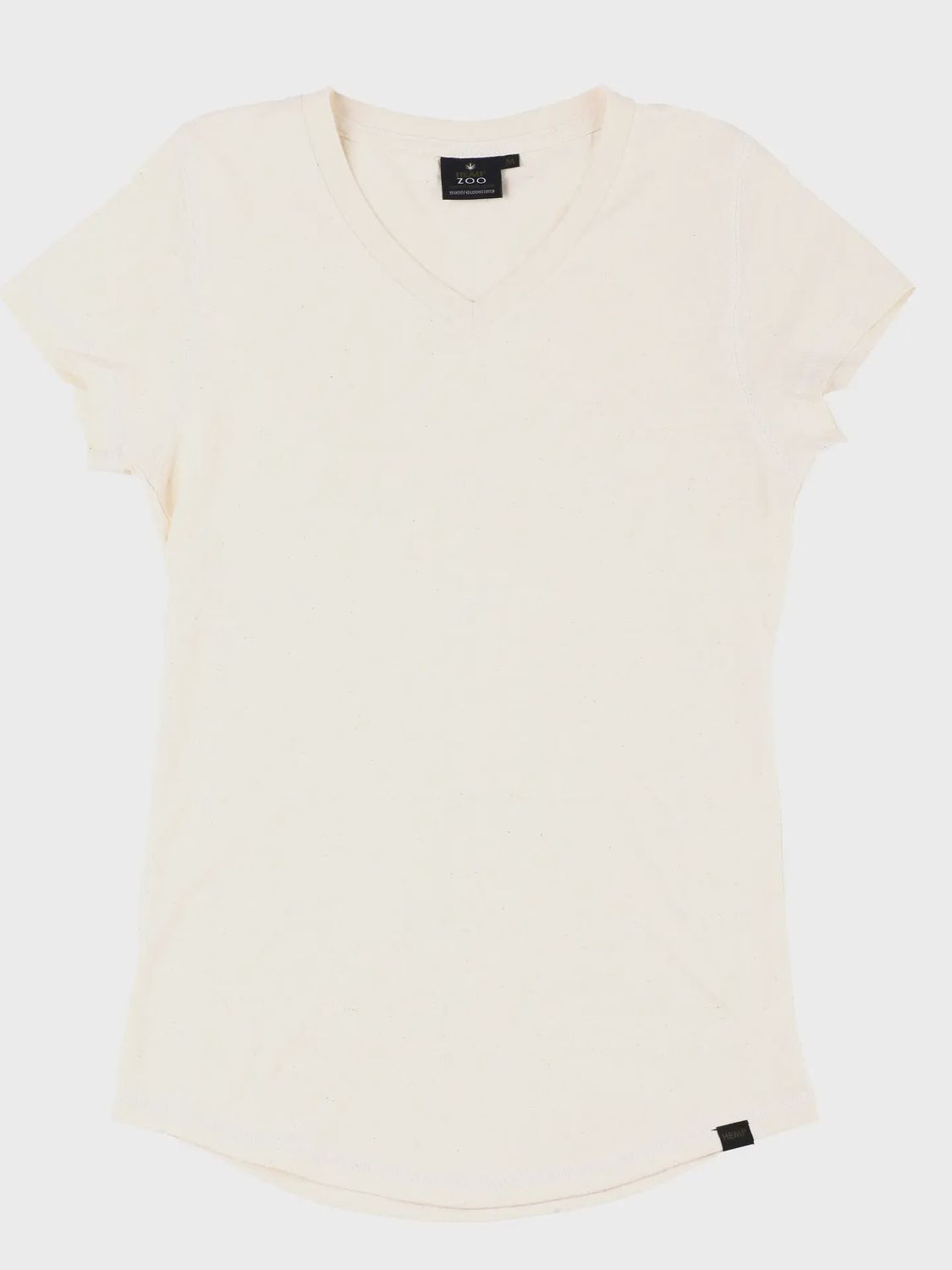 Hemp V Neck Scoop Womens Armor-Bone