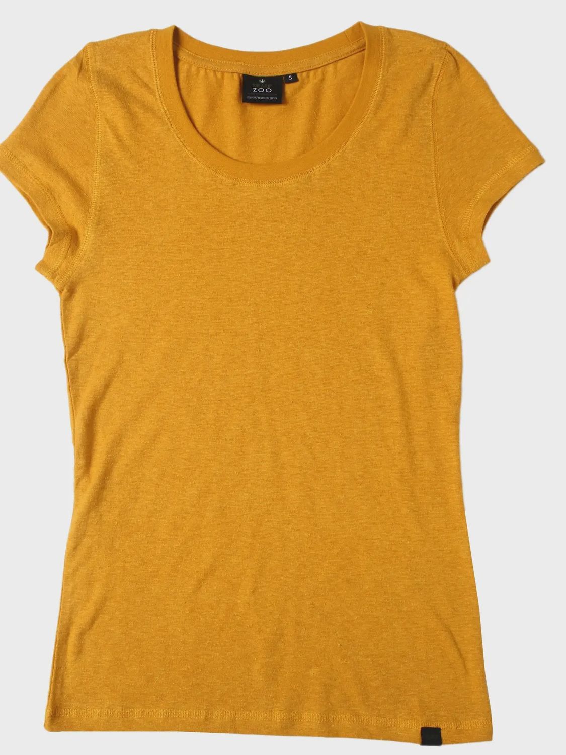 Womens Hemp Scoop neck TShirt-Gold