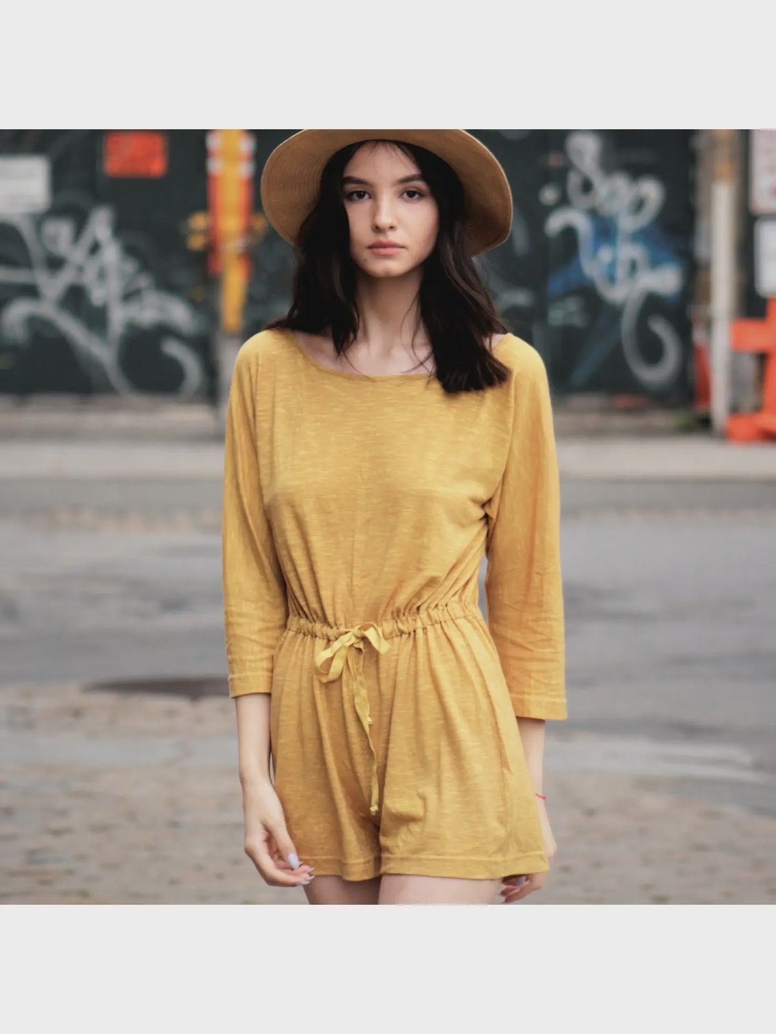 Mustard Hemp Romper