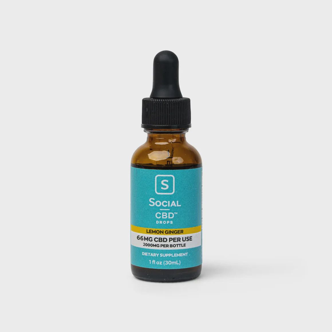 Social CBD Lemon Ginger Tincture 2000mg