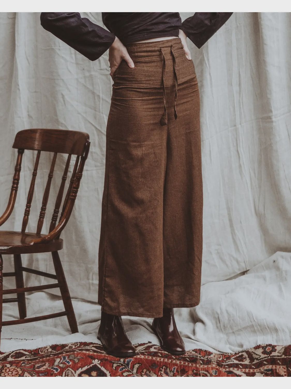 Hemp Trouser-Brown Size 12