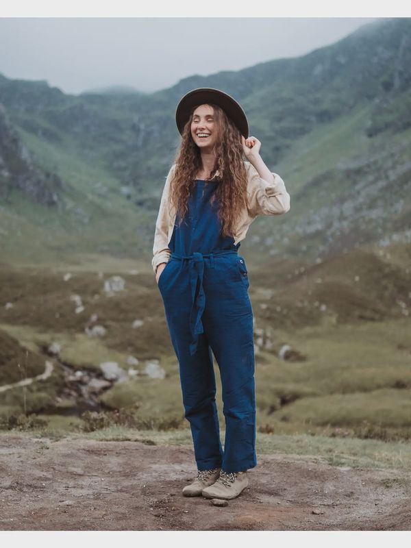 Hemp Dungarees Blue