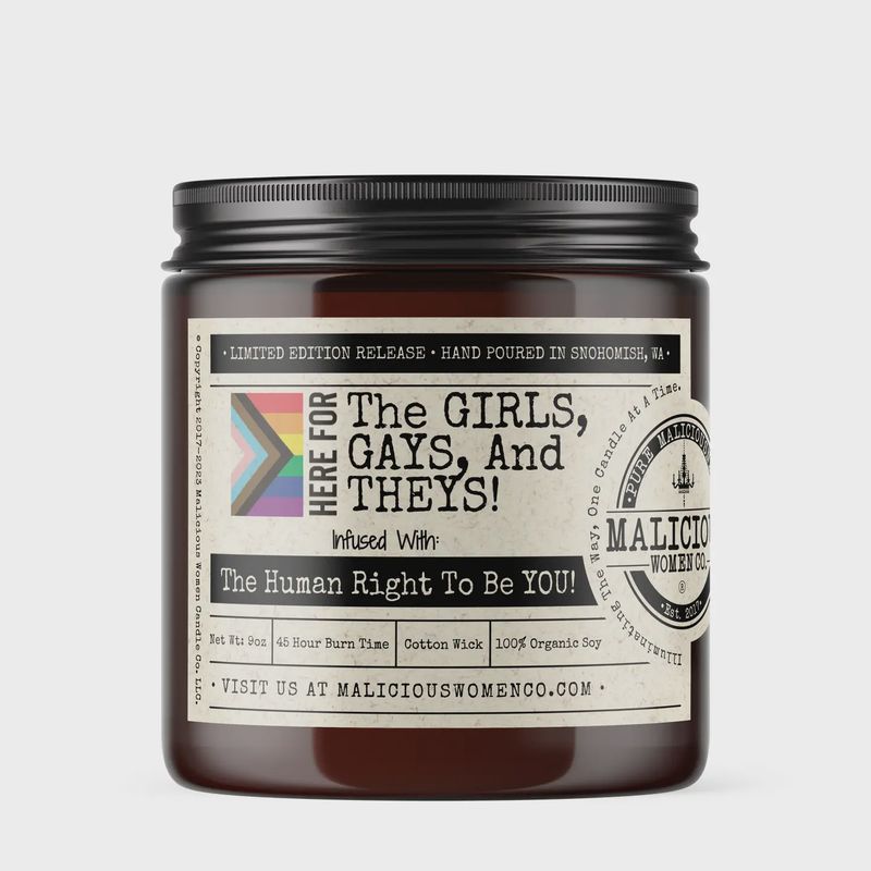 Here For the Girls, Gays, Theys Candle