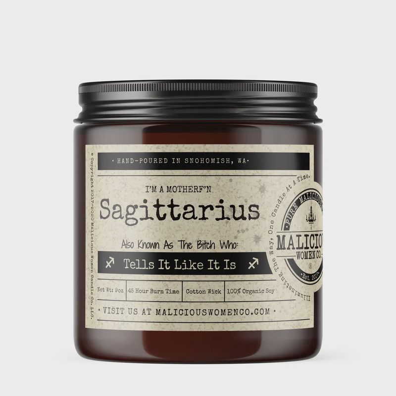Sagittarius the Zodiac Bitch Candle