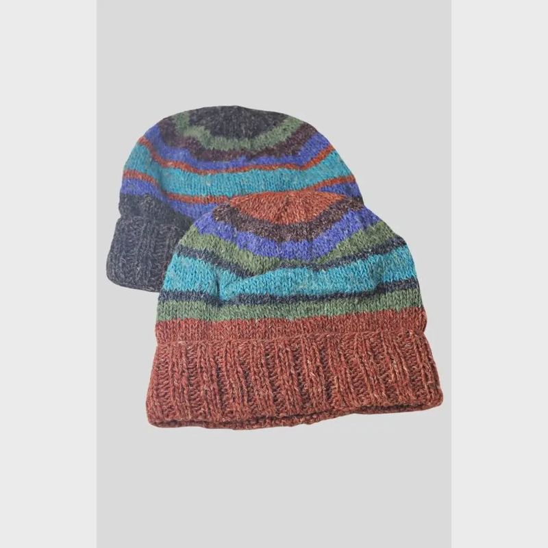 Hemp + Wool Knit Hat, Fleece Lined