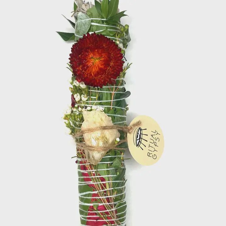Ritual Sage Wand-Citrine 9&quot;