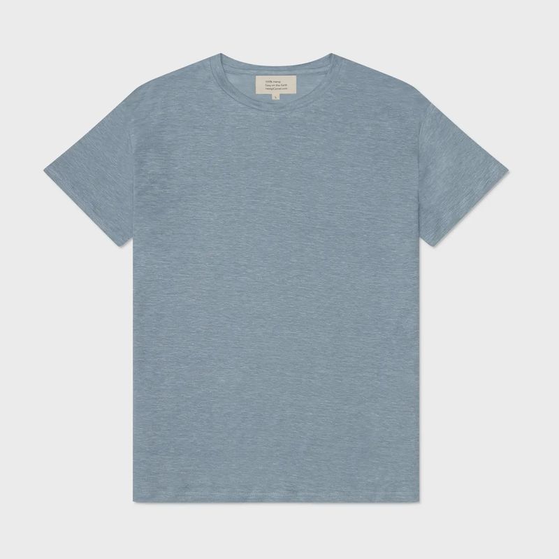 Hemp Unisex TShirt-Stone Blue