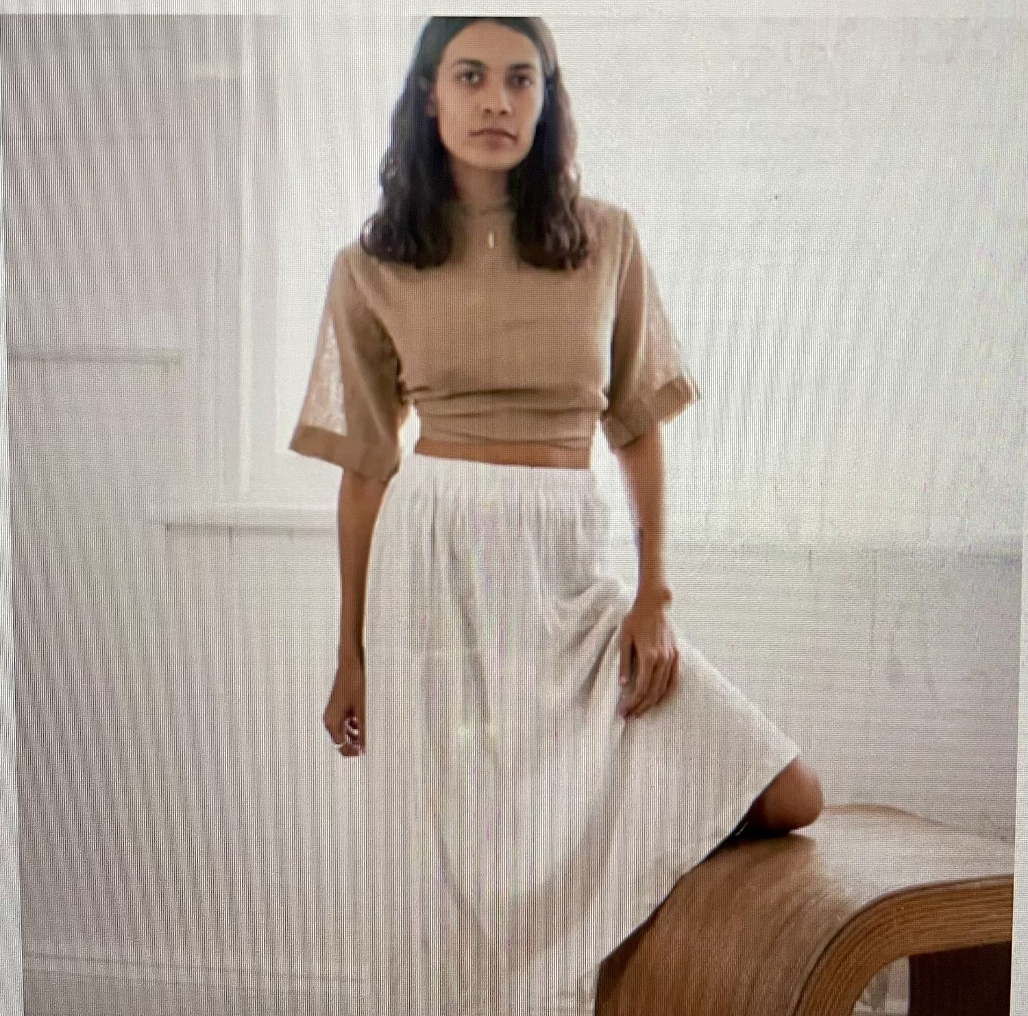 Maya Short Sleeve Wrap Top-Raw