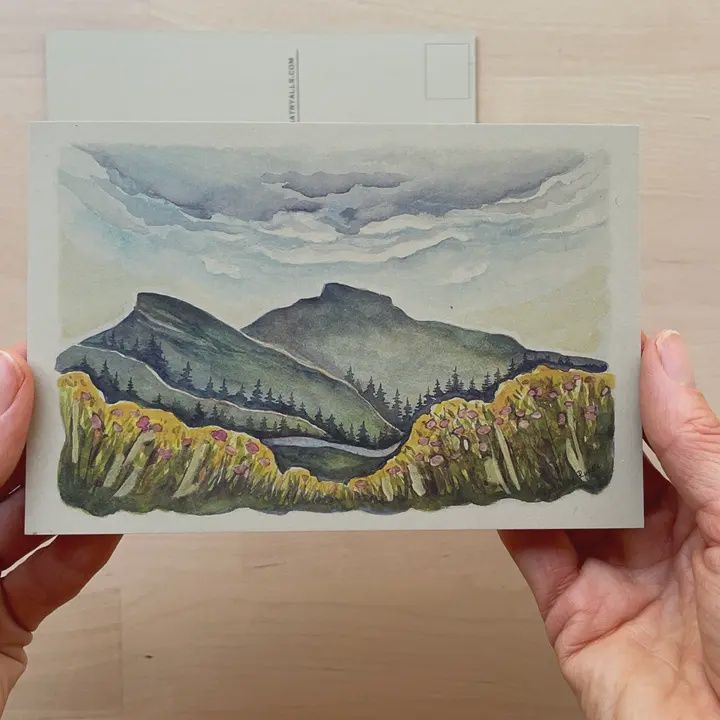 Linville Gorge in Spring Postcard, Recycled Hemp Paper