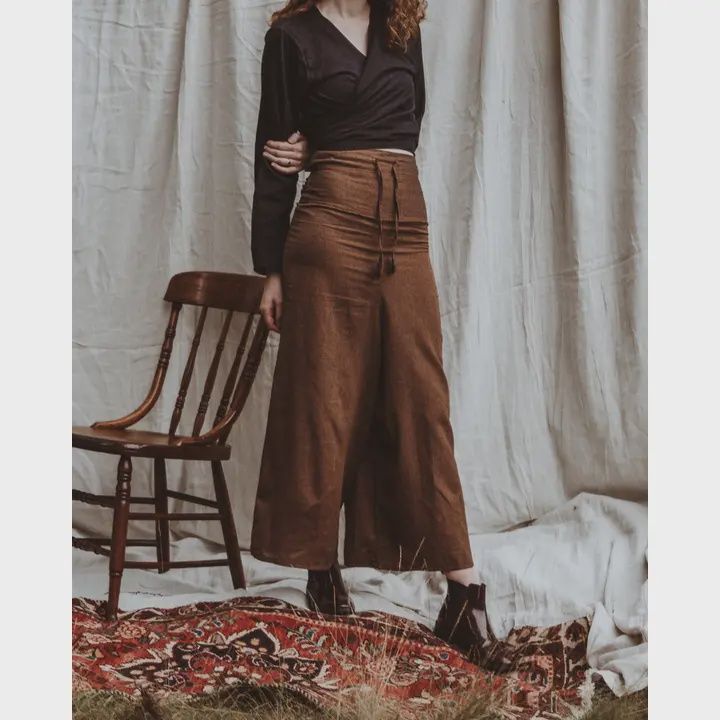 Hemp Trouser-Brown Size 16