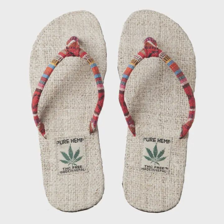 Hemp Ladies Sandals-Red