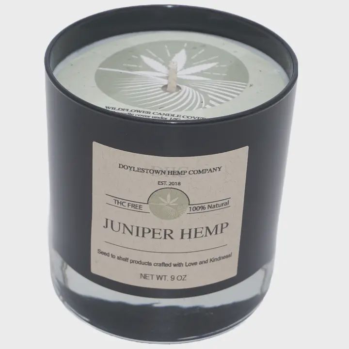 Hemp Candle - Black Tumbler - Juniper Hemp