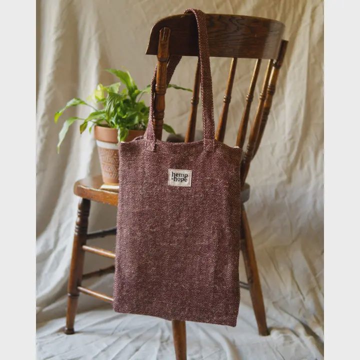 Tote Red Woven