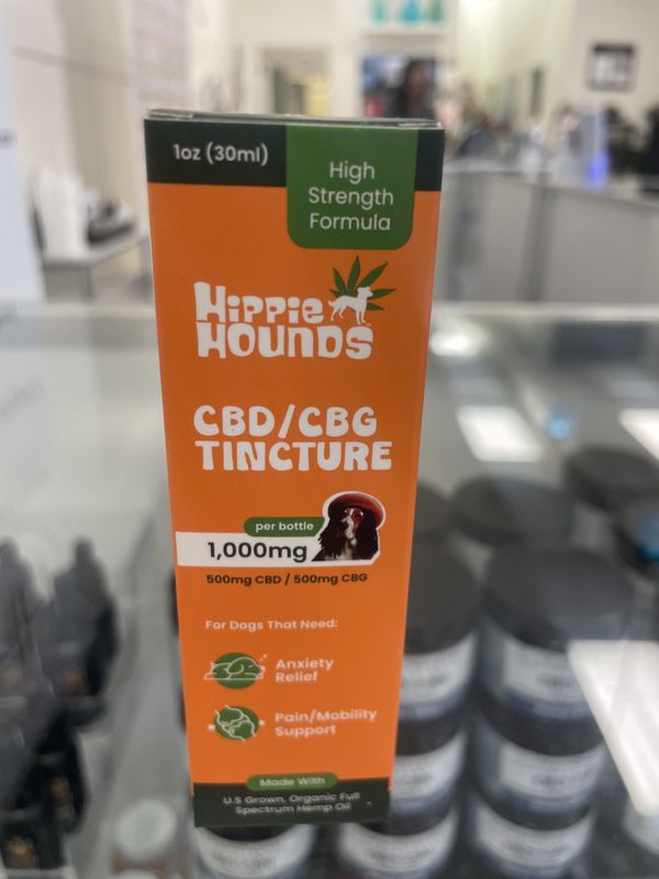 Hippie Hounds 1000mg CBD CBG Anxious Tincture