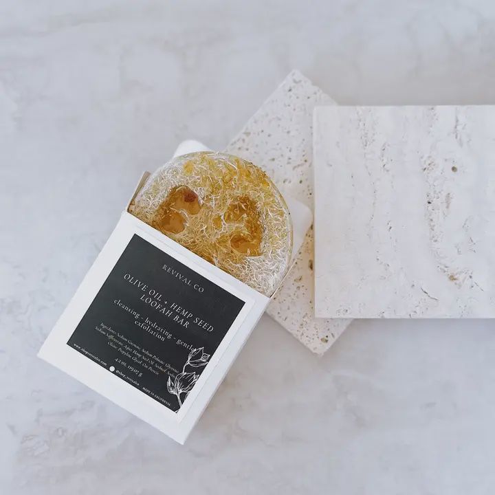 Olive Oil and Hemp Seed Loofah Soap Bar