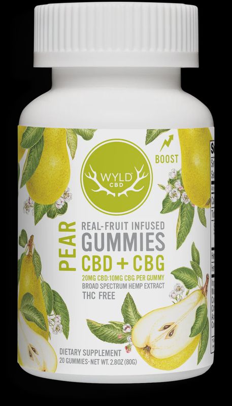 Wylde CBD CBG Broad Spectrum Gummies-20 Count