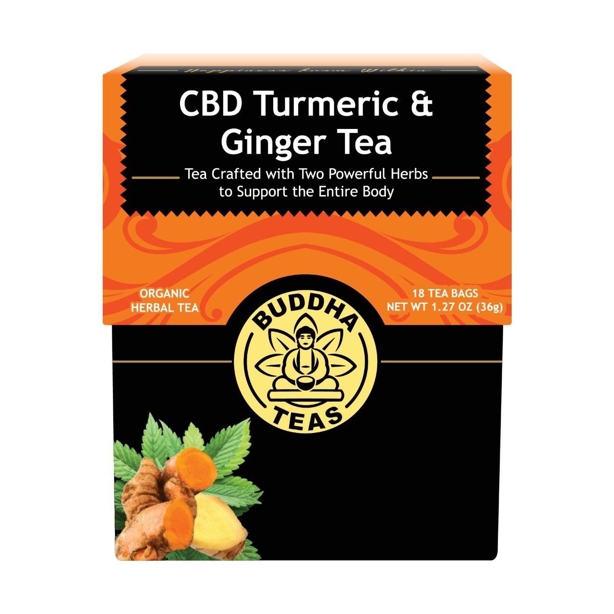 Buddha 5mg Tea 18 Ct - Turmeric Ginger