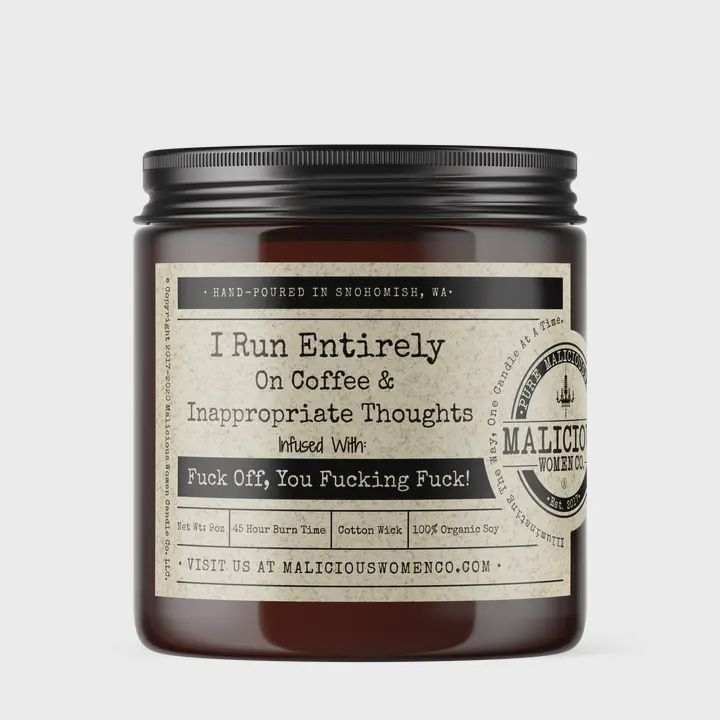I Run Entirely on Coffee Candle
