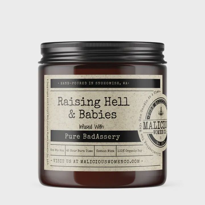Raising Hell and Babies Candle