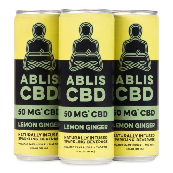 Ablis Lemon Ginger Sparkling Can 50MG CBD