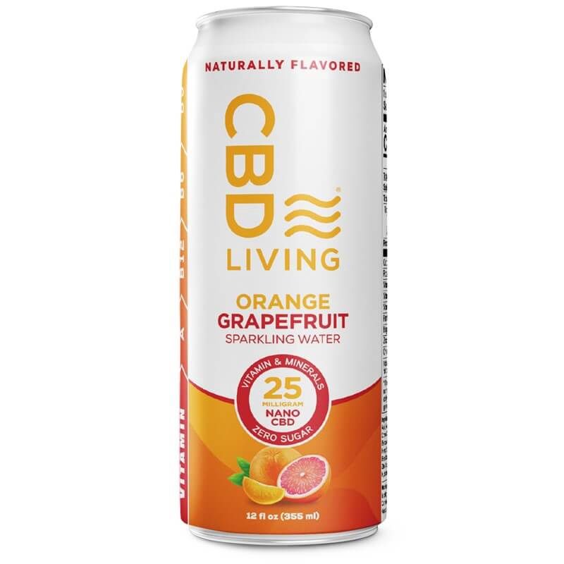 CBDLiving Orange Grapefruit 25mg CBD Drink